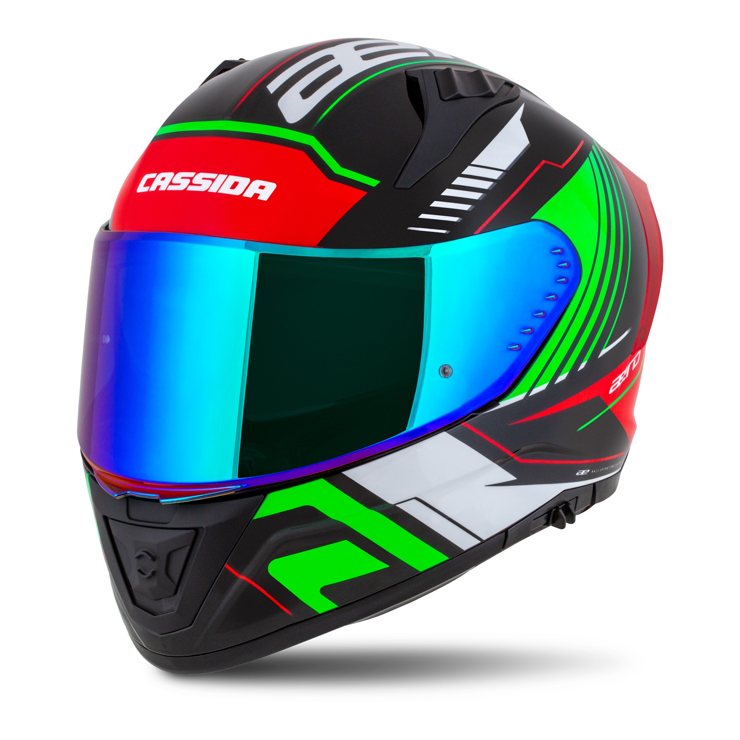 Prilba CASSIDA AERO DROME Čierna-červená-zelená